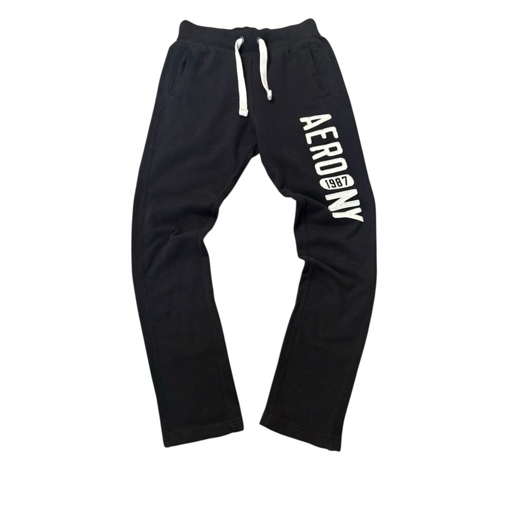 Men's Vintage‎ Y2K Aeropostale Spell Out Patch Straight Leg Sweatpants XS Casual
